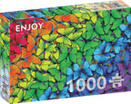 Outset Games and Cobble Hill Puzzles - Rainbow Butterflies 1000pc Enjoy Puzzle