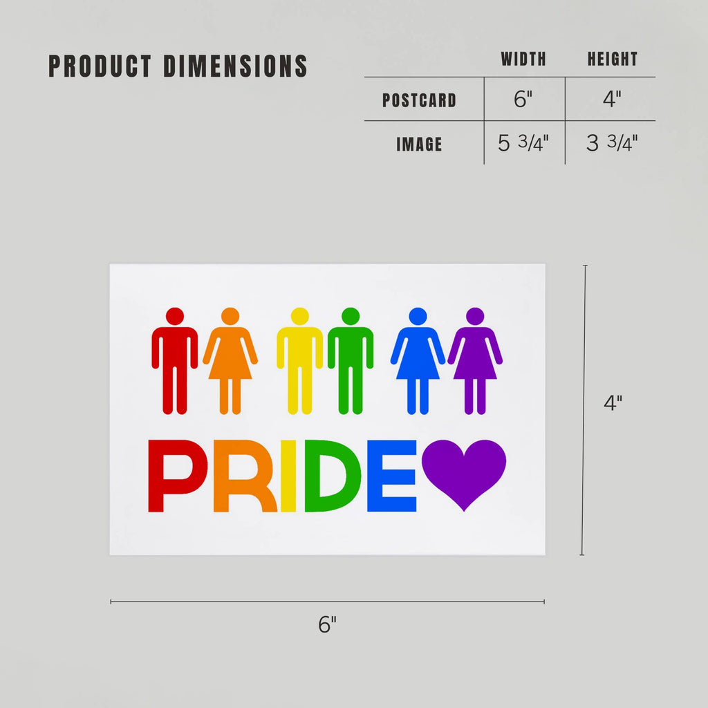 Lantern Press - PREMIUM POSTCARDS Gay Pride, Couples, Pride Colours