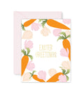 Sublime & Co. - Easter Greetings Card With Carrots And Spring Flowers