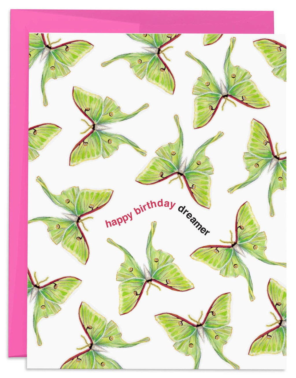 J6R6 - Luna Moth Birthday Card
