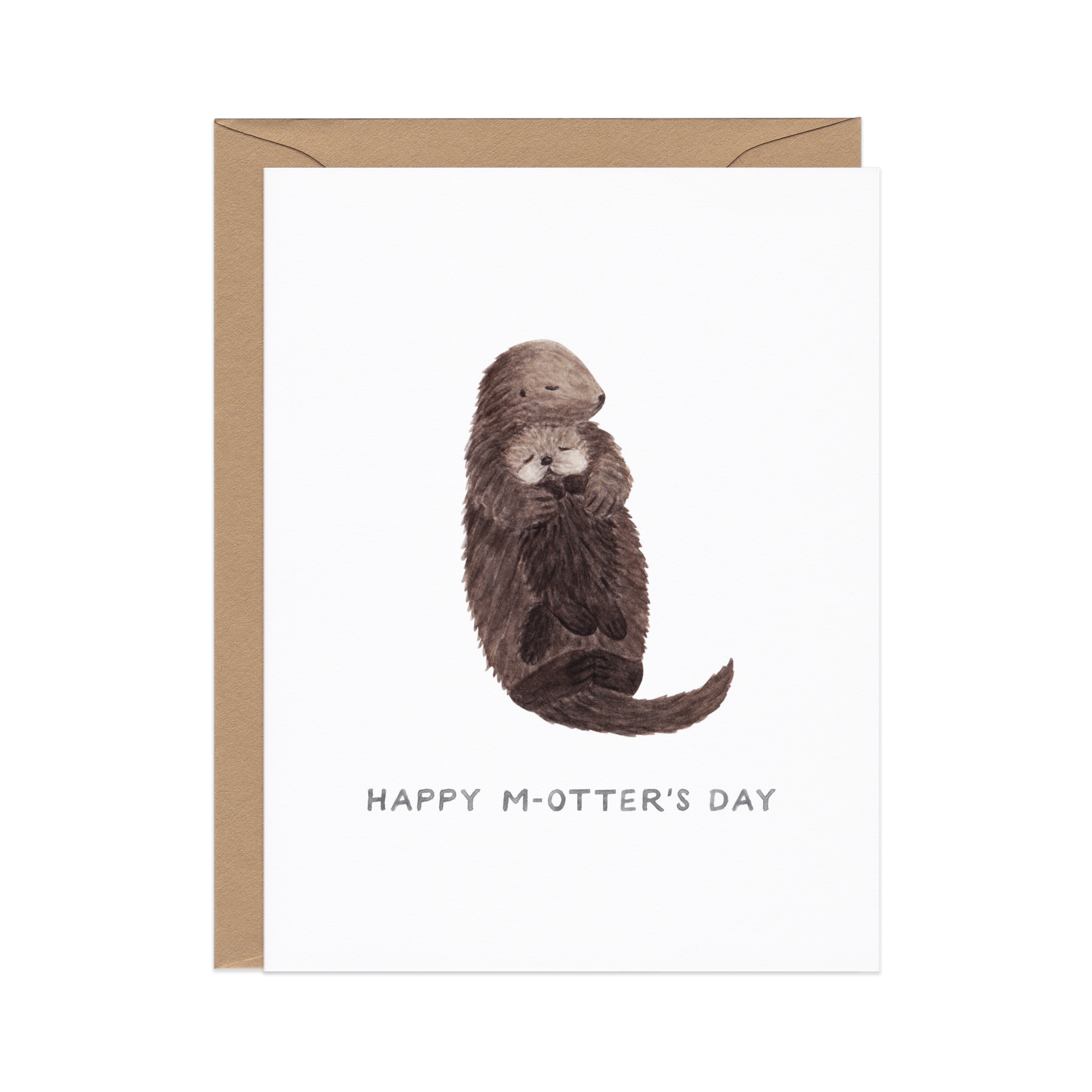 Amy Zhang - Otter Mom — Animal Pun Mother's Day Card