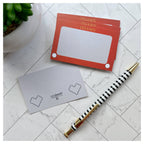 Kiss and Punch - Etch a Note Minis™ - Flat Notecard Set of 60 - 80s GenX Kid