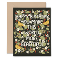 Gingiber - Beautiful World Birthday Greeting Card