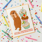 ILOOTPAPERIE - Otter Chaos Birthday Ruckus! Birthday Greeting Card
