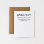 Modern Wit - Graduation Cards, Congratulations on completing the least challenging portion of adult life