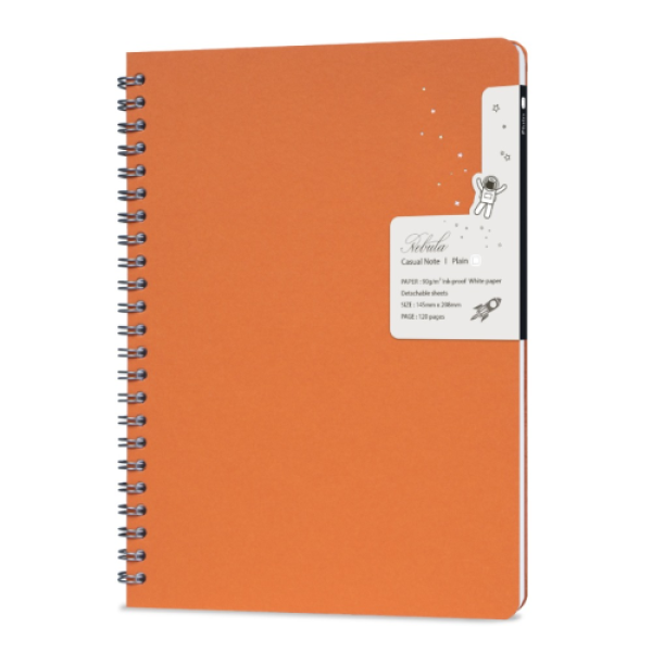 Colorverse Nebula Casual Notebook - Plain- Orange