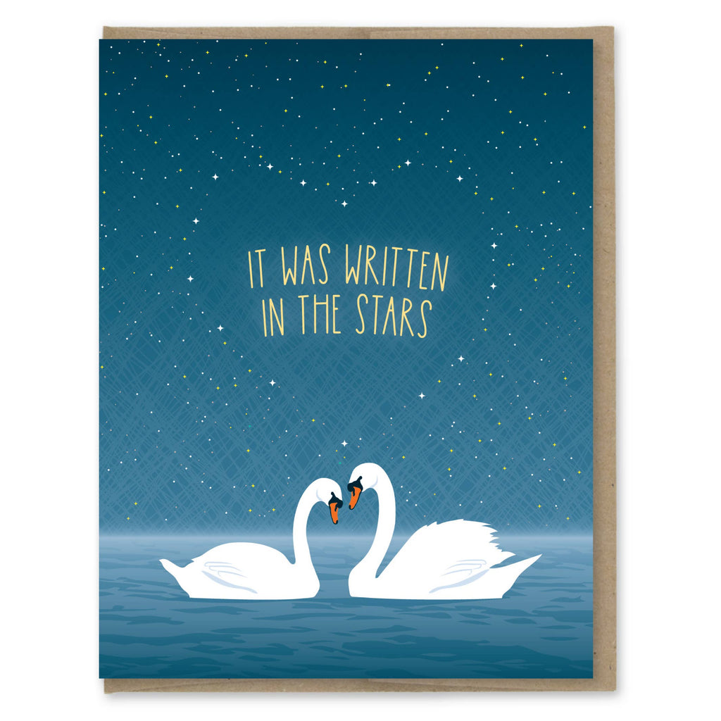 Modern Printed Matter - Written In the Stars Wedding or Engagement Card