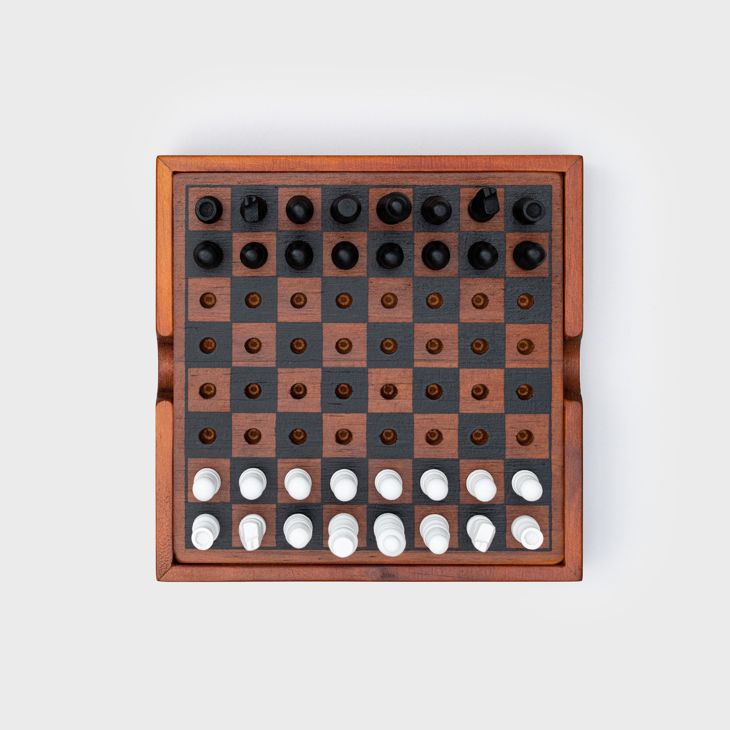 Iron & Glory Wooden Chess & Checkers Set