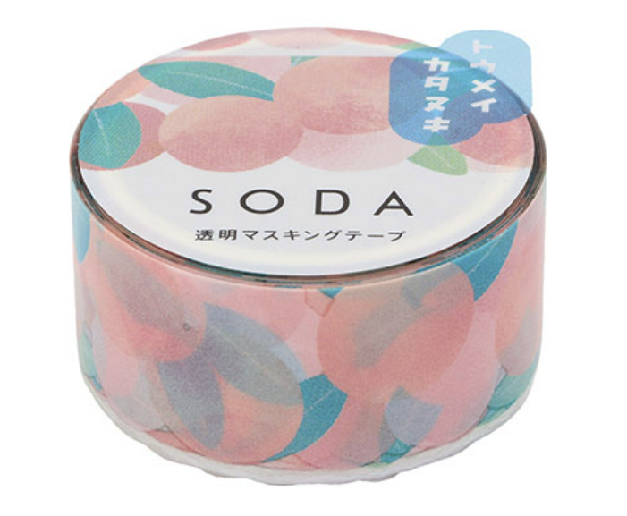 HITOTOKI by KING JIM - SODA transparent Masking Tape: Peach