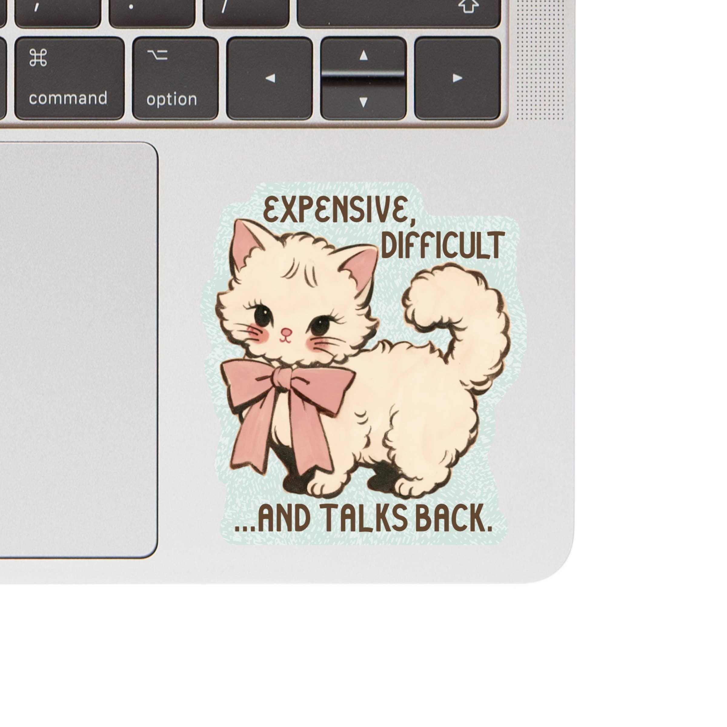 Juju and Moxie - Expensive Difficult Kitty Cat High Quality Vinyl Sticker