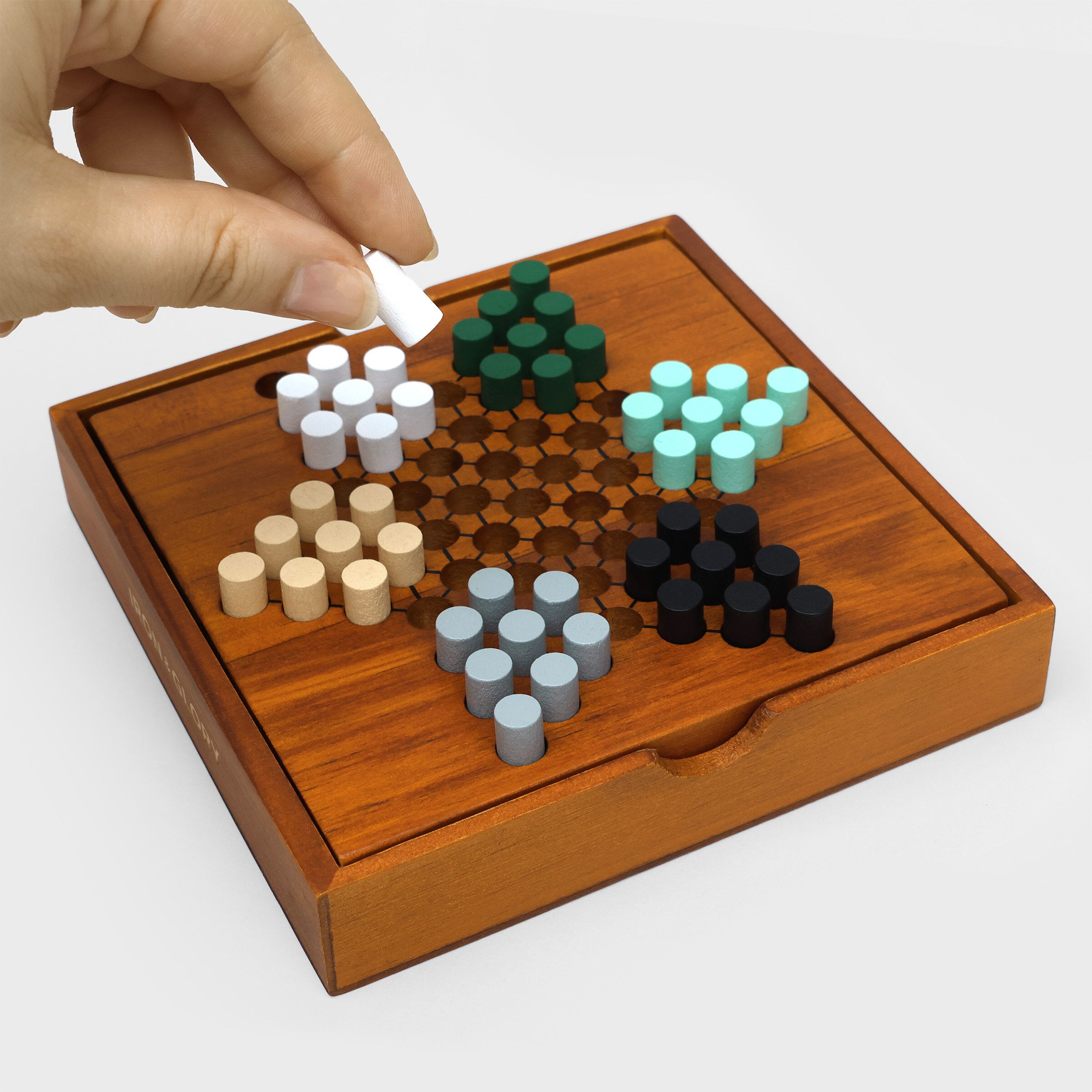 Iron & Glory Wooden Chinese Checkers