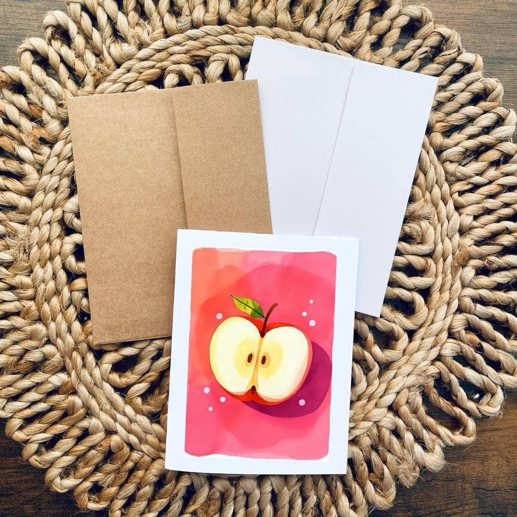 Cryptic Paper Co. - Set Of 5 Neon Fruit Note Cards For Any Occasion