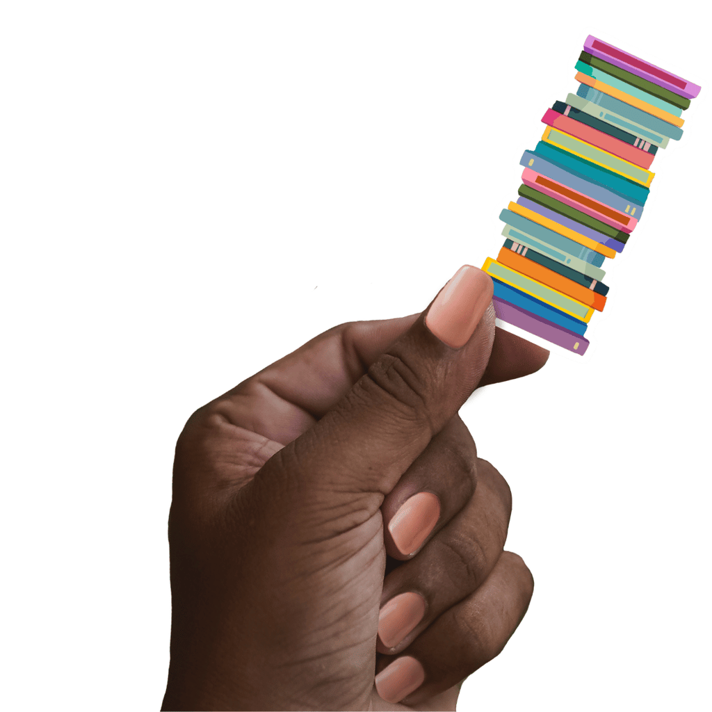 CheerNotes Greeting Cards & Stationery - Tall Book Stack Sticker
