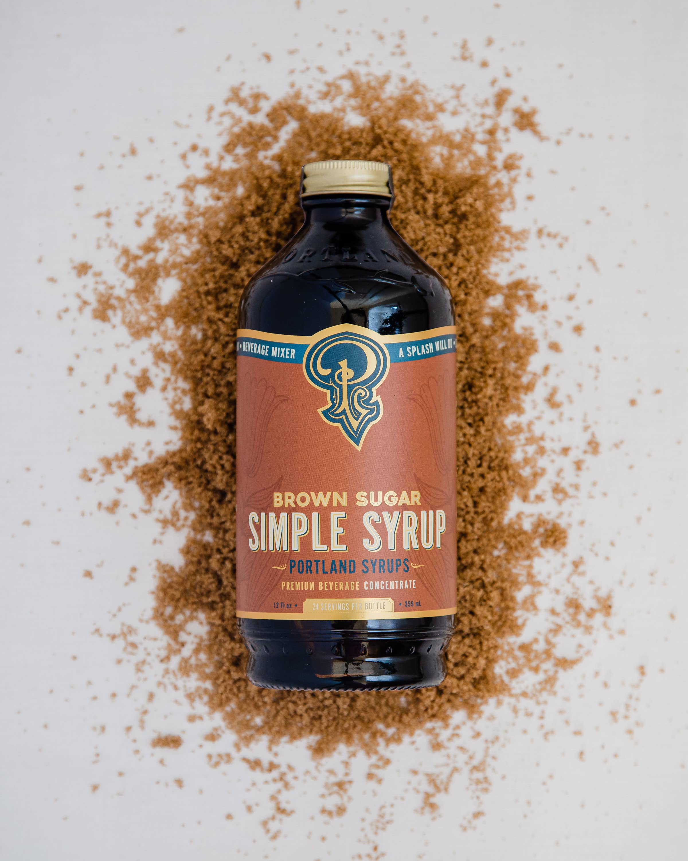 Portland Syrups - Brown Sugar Simple Syrup 12 oz - Mixed Drinks & Coffee Syrup