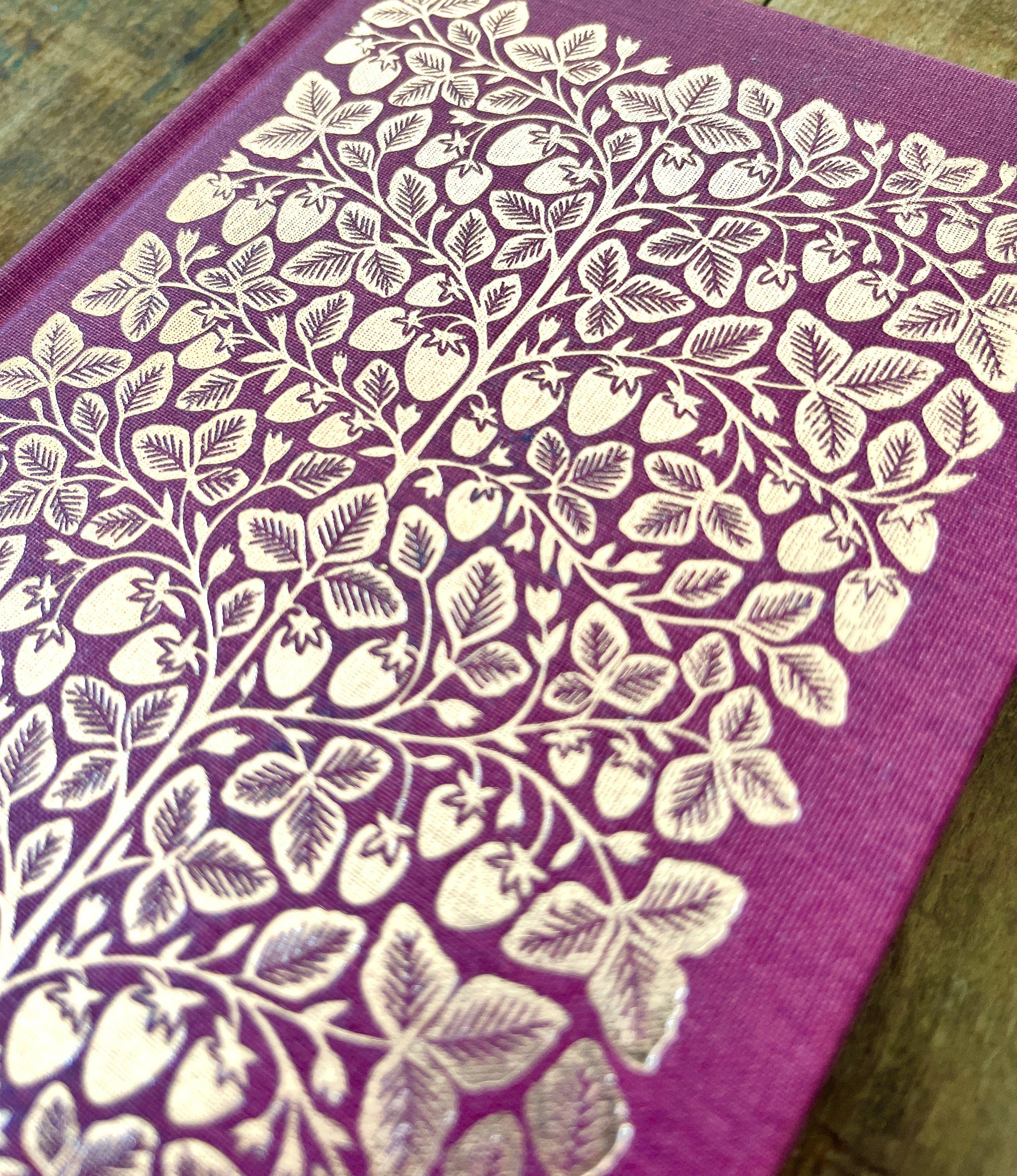 Katharine Watson - Foil Stamped Linen Journal, Blank Burgundy