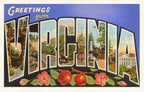 Found Image Press - Postcard VA-28 Greetings from Virginia