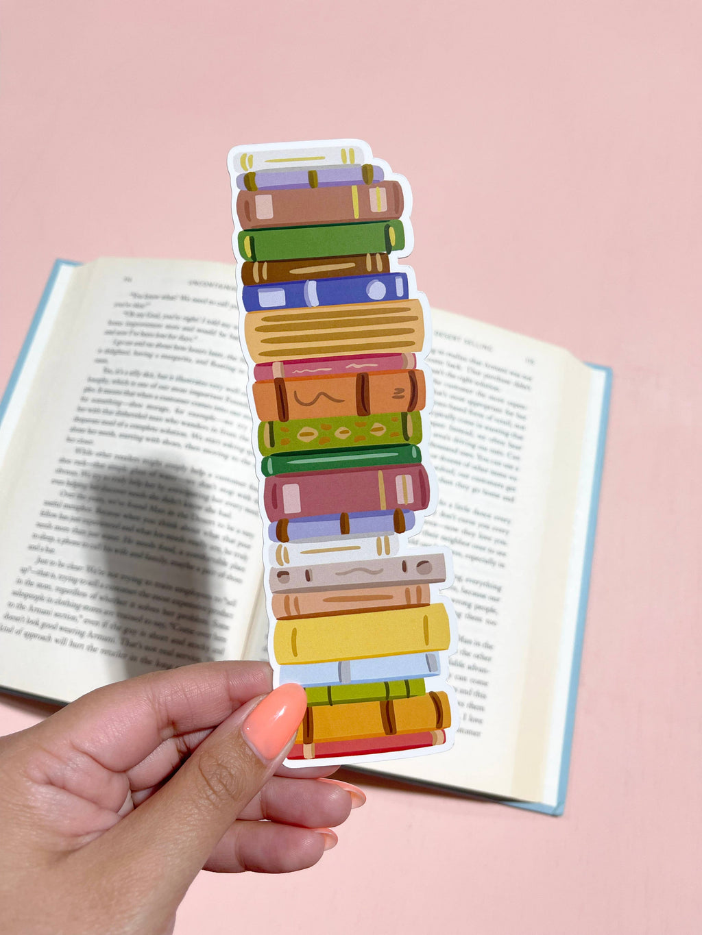 Bloomwolf Studio - Stack of Books Die Cut Bookmark