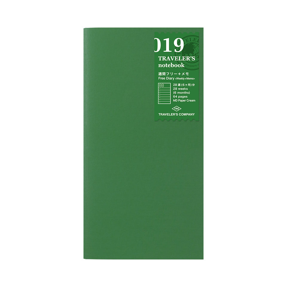Travelers Company - 019 Regular Size Refill Free Diary Weekly + Memo