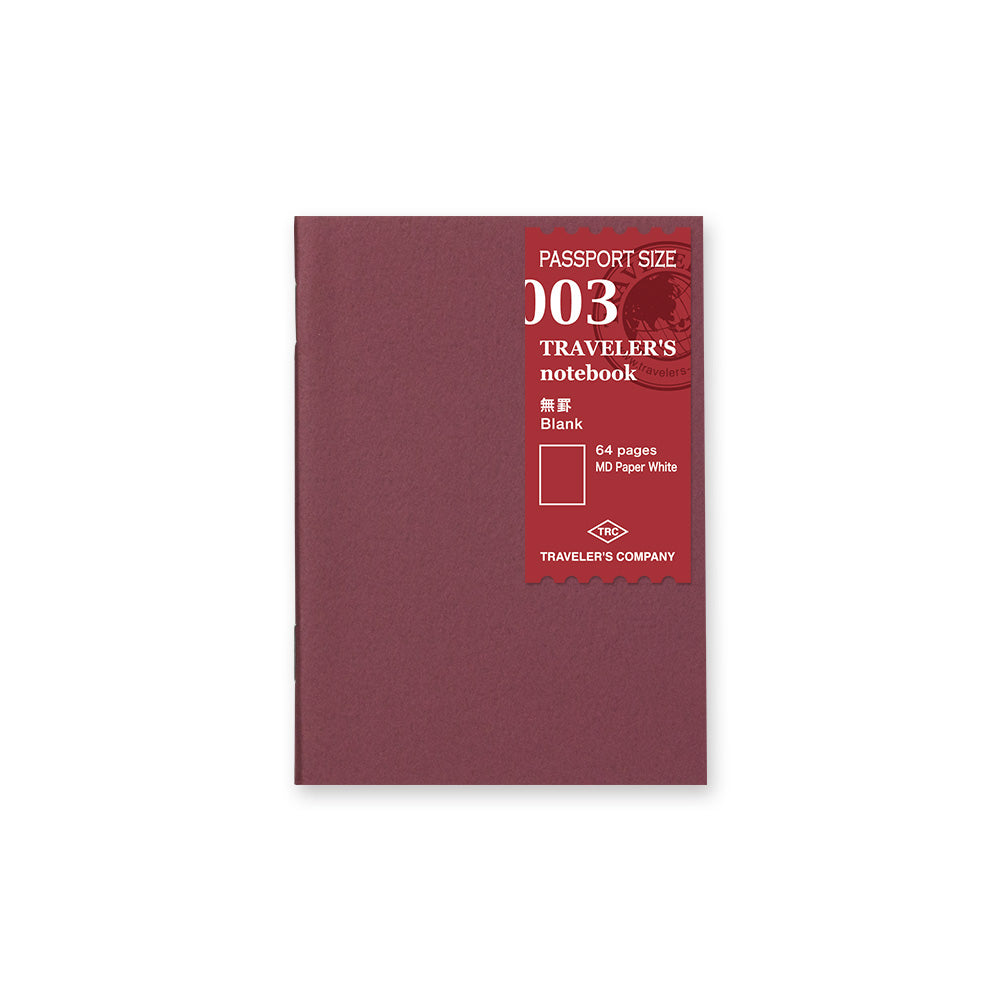 Traveler's Company, Notebook Refill P03 - Passport Size - MD Paper Blank