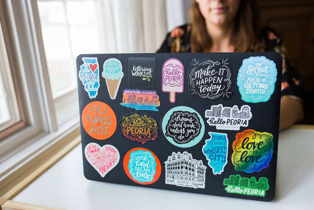 Lettering Works - Love is Love Sticker: Rainbow