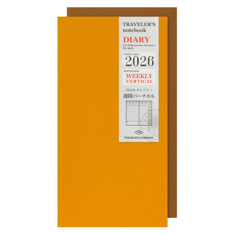 Traveler's Company Notebook 2026 - Regular Size - Weekly Vertical Diary