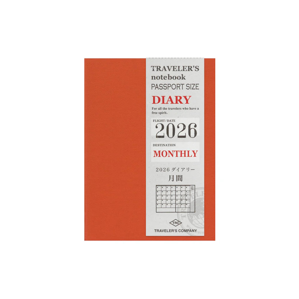 Traveler's Company Notebook Monthly Diary - Passport Size