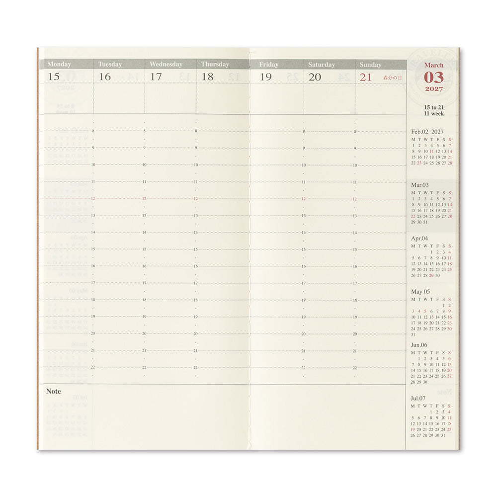 Traveler's Company 2027 Weekly Vertical - Regular Size (Copy)