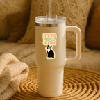 inviting affairs paperie - It’s Too Peopley Outside Cat Sticker