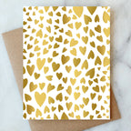 Abigail Jayne Design - Gold Hearts Greeting Card | Valentine Love Friendship