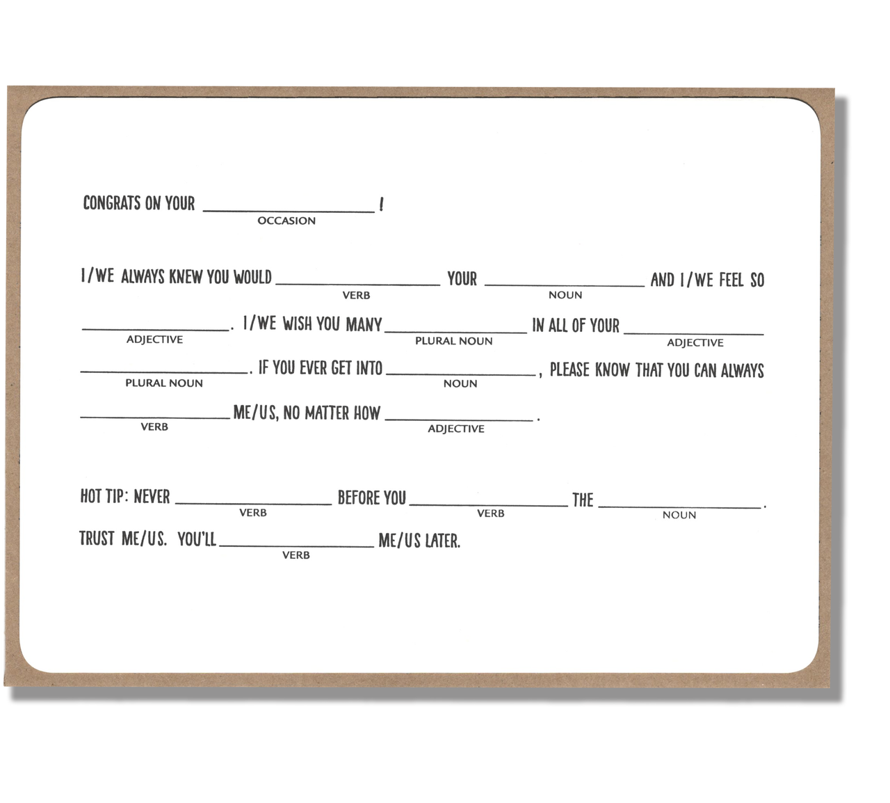 Power and Light Press - Mad Libs Congrats