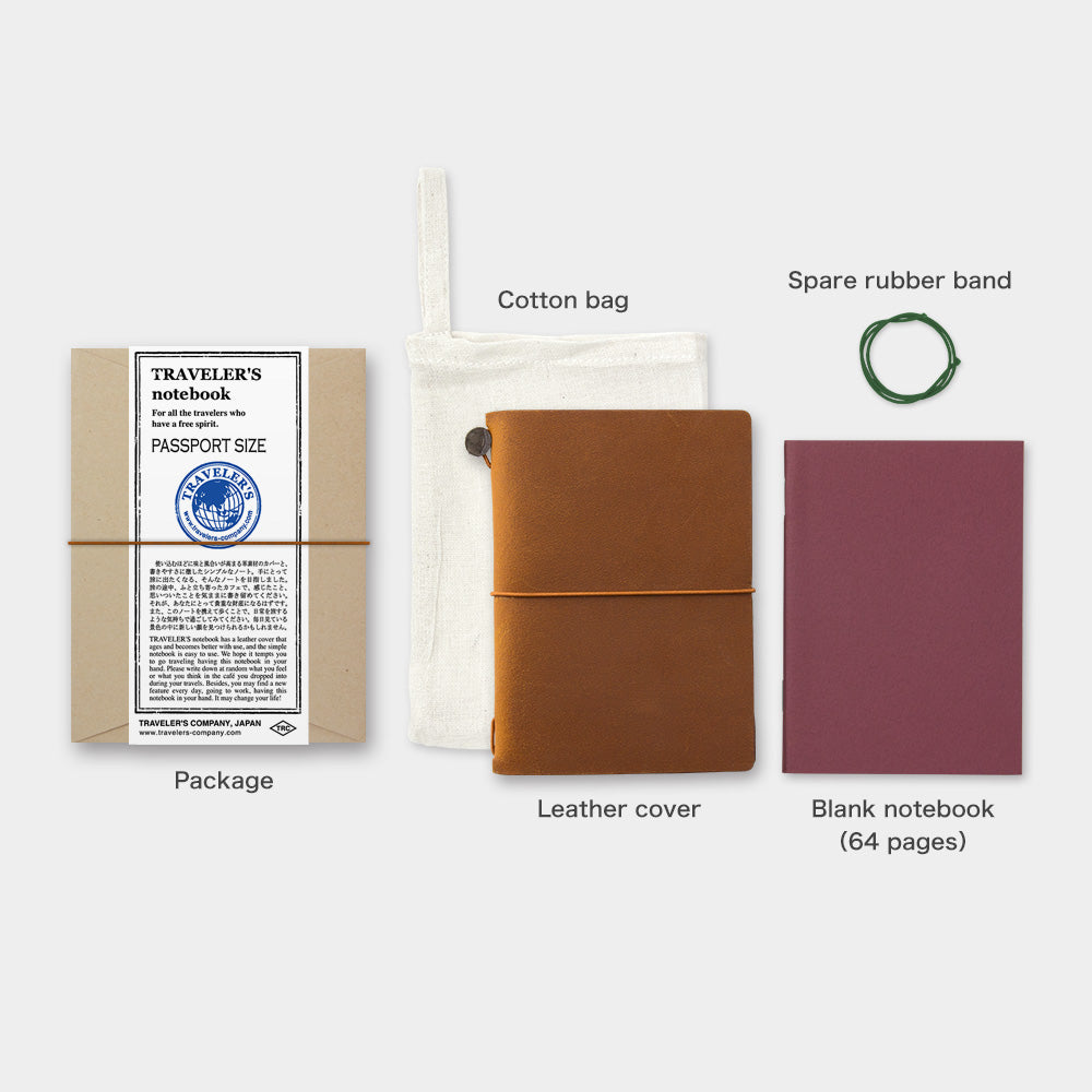Traveler's Company, Notebook Cover, Passport Size, Camel