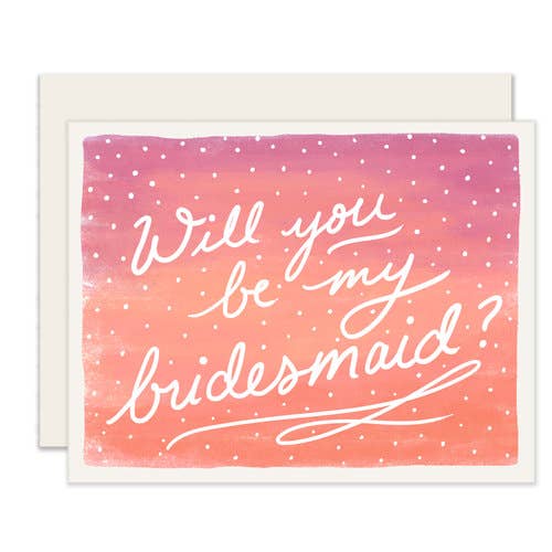 Slightly Stationery - Bridesmaid Ombre | Bridesmaid Card