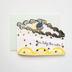 ILOOTPAPERIE - You Take the Cake! Die Cut Congrats / Birthday Greeting Card