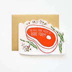 ILOOTPAPERIE - You're in Rare Form Steak Die Cut Congratulations Card