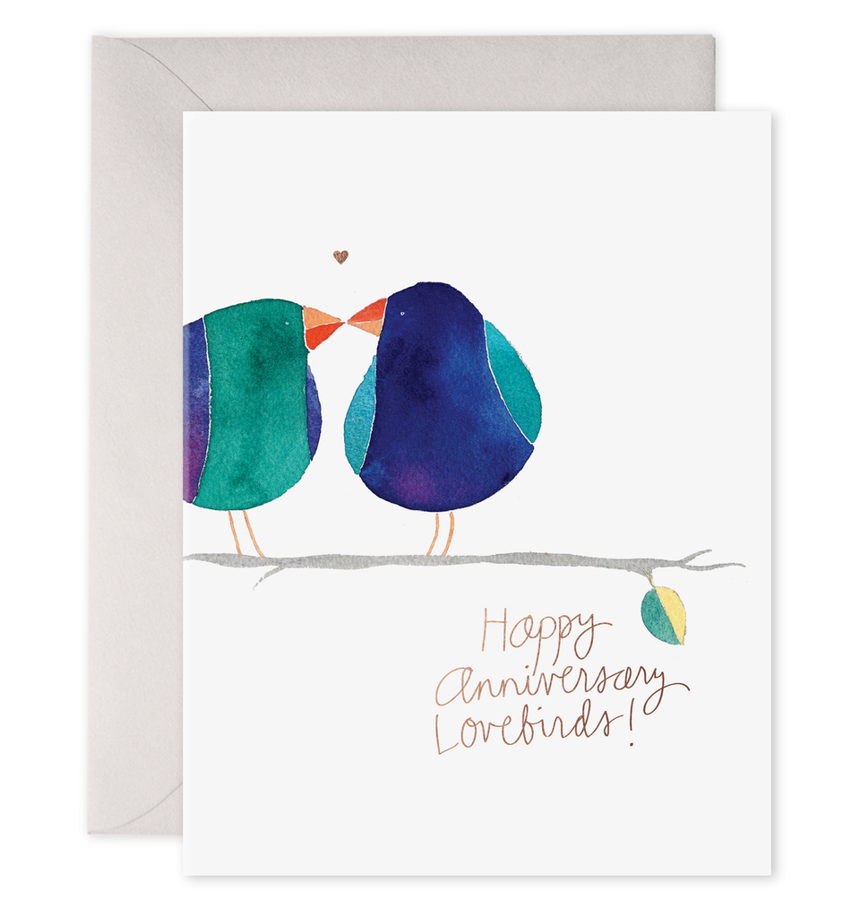 E. Frances Paper - Lovebirds / Anniversary Greeting Card