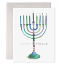 E. Frances Paper - Colorful Menorah Hanukkah Greeting Card Chanukah Card: 4.25 X 5.5 INCHES