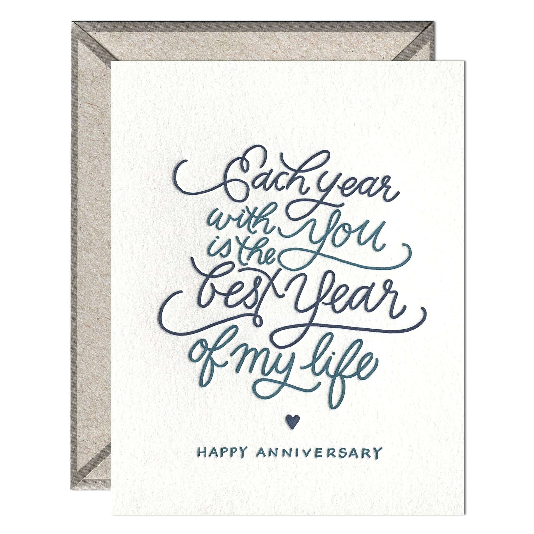 INK MEETS PAPER - Each Year With You - Love + Anniversary card