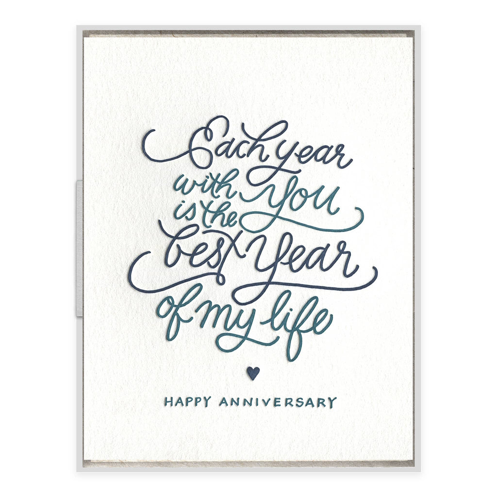 INK MEETS PAPER - Each Year With You - Love + Anniversary card