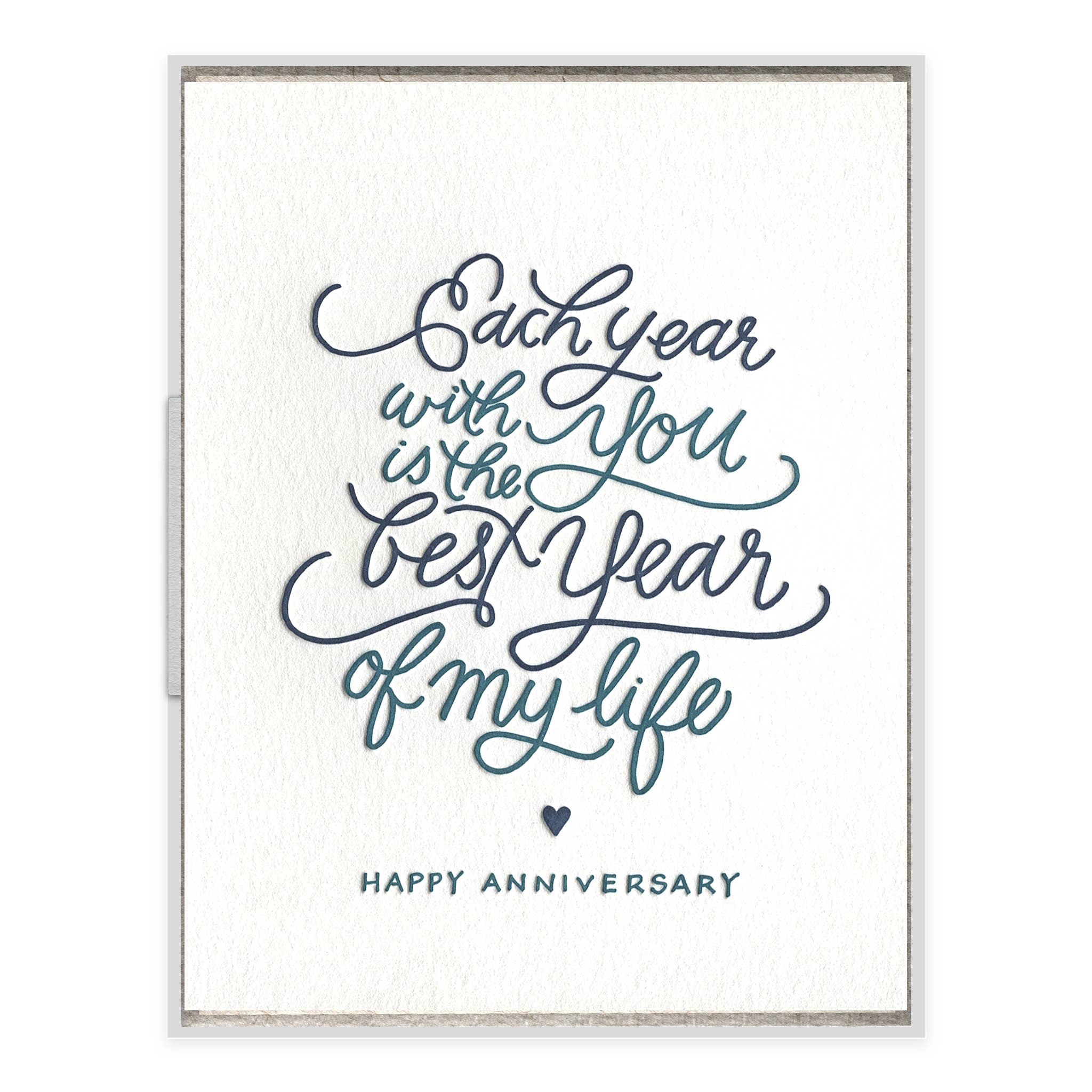 INK MEETS PAPER - Each Year With You - Love + Anniversary card