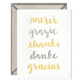INK MEETS PAPER - Thank You Languages - Thank You card