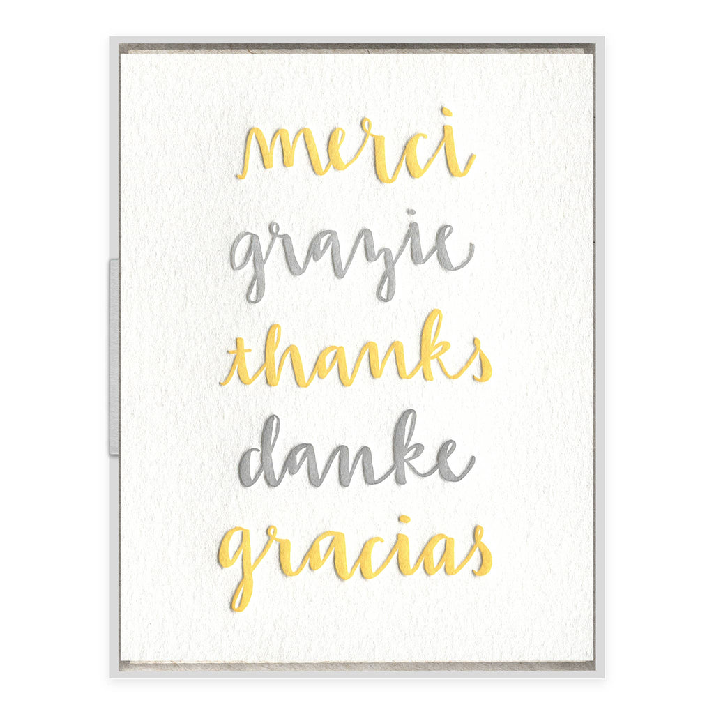 INK MEETS PAPER - Thank You Languages - Thank You card