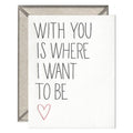 INK MEETS PAPER - With You - Love + Anniversary card