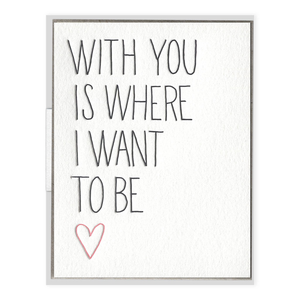 INK MEETS PAPER - With You - Love + Anniversary card