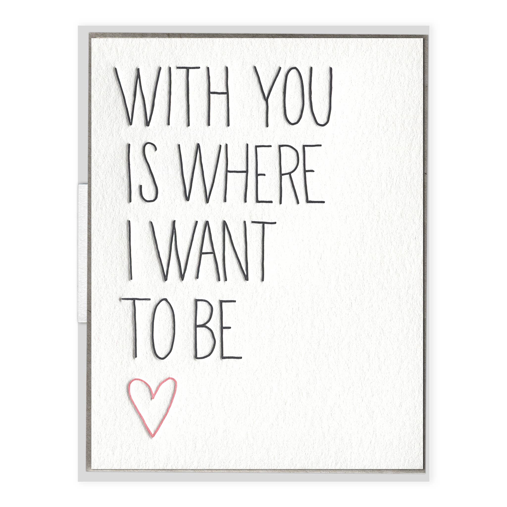 INK MEETS PAPER - With You - Love + Anniversary card