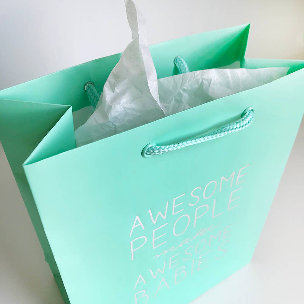 Steel Petal Press - Awesome Babies Gift Bag - Metallic Foil-Stamped Gift Bag