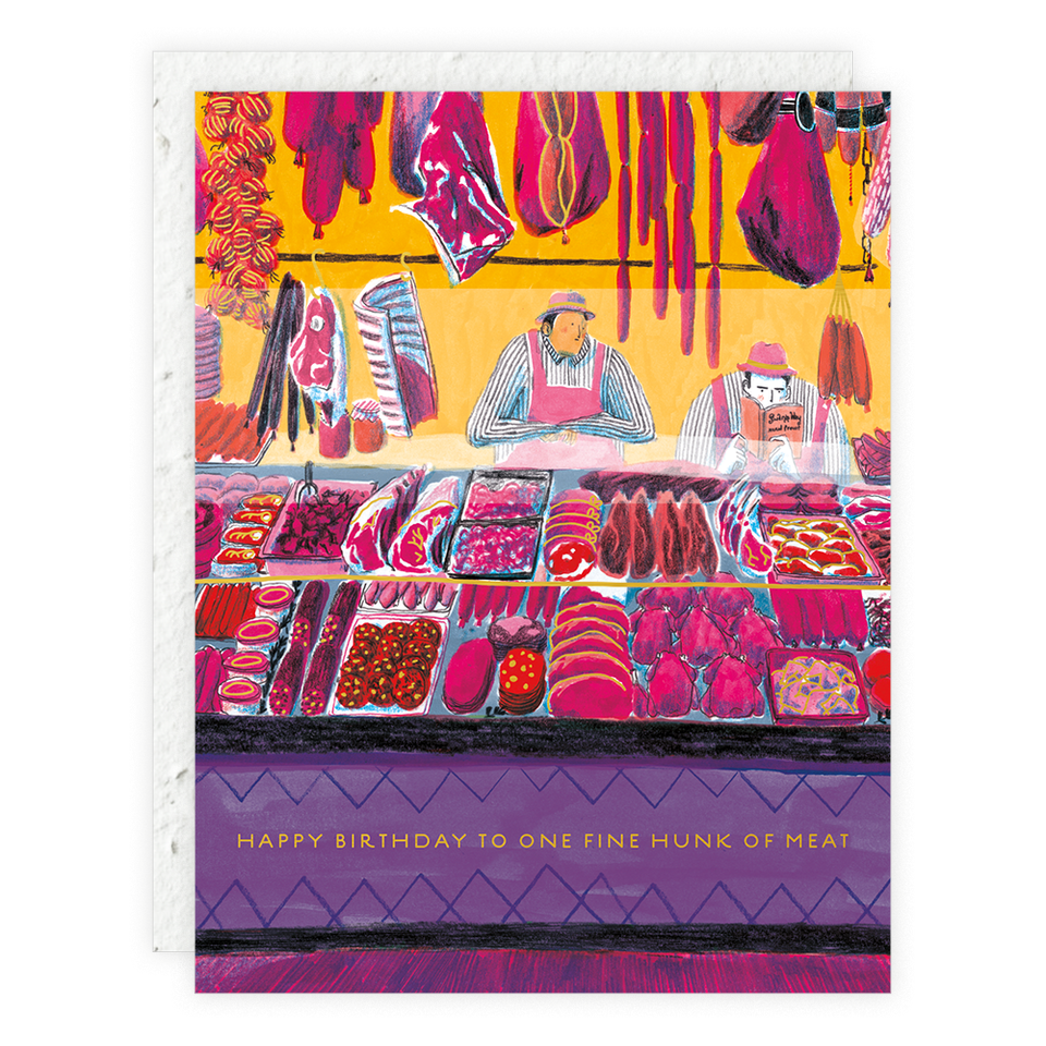 Seedlings - Fine Hunk of Meat - Birthday Card