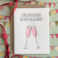 Lucky Bee Press - Engagement Champagne - letterpress card