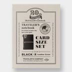 Traveler's Company, Notebook 20th Anniversary, Card Size Set, Black