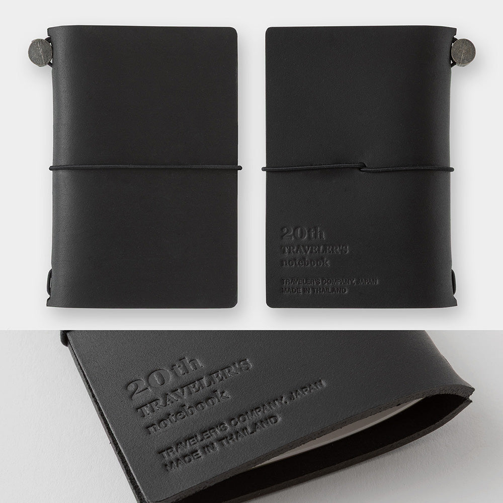 Traveler's Company, Notebook 20th Anniversary, Card Size Set, Black