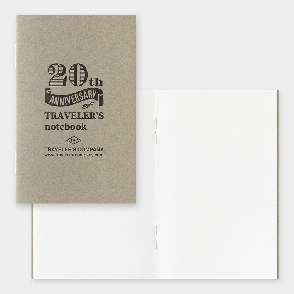 Traveler's Company, Notebook 20th Anniversary, Card Size Set, Brown